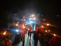 Pawai Obor “Colok” Meriahkan Peringatan 1 Muharram 1446 H di Desa Mas Bangun