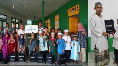 BRI KC Ketapang Berikan Bantuan Zakat 25 Paket kepada TPQ Ash-Shiddiq Kalinilam Melalui YBM BRILIAN