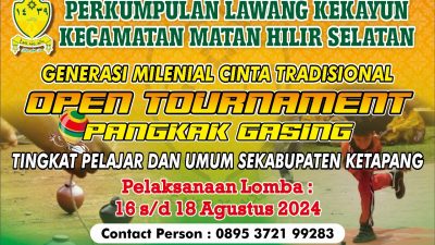 Turnamen Pangkak Gasing HUT RI ke-79: Generasi Milenial Cinta Tradisional