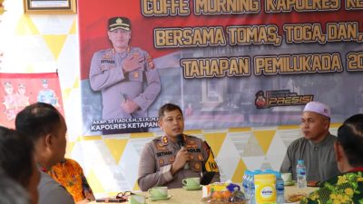 Perkuat Sinergi Jaga Kamtibmas, Kapolres Coffee Morning Bersama Para Tokoh di Ketapang