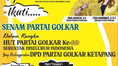 DPD PARTAI GOLKAR KETAPANG SELENGGARAKAN SENAM PARTAI GOLKAR DALAM RANGKA HUT GOLKAR KE-60