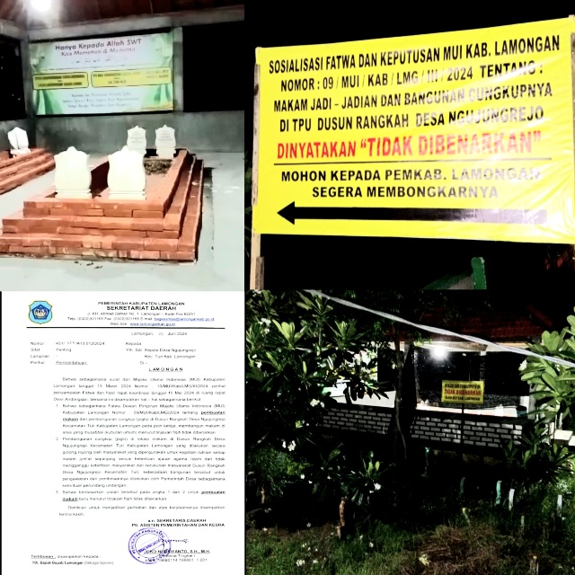 Keberadaan makam keramat yang ditemukan di tempat pemakaman umum (TPU) Dusun Rangkah, Desa Ngujungrejo, Kecamatan Turi, Kabupaten Lamongan